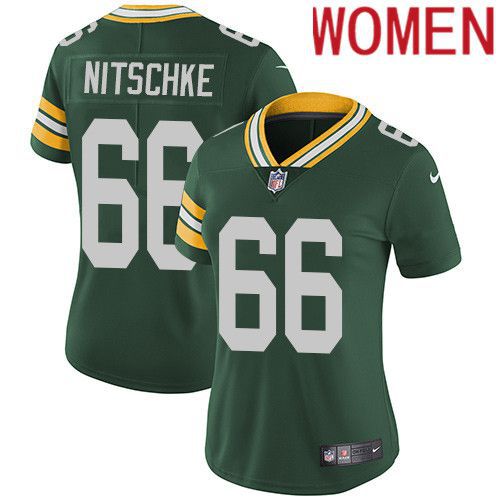 Women Green Bay Packers #66 Ray Nitschke Green Nike Vapor Limited NFL Jersey->women nfl jersey->Women Jersey